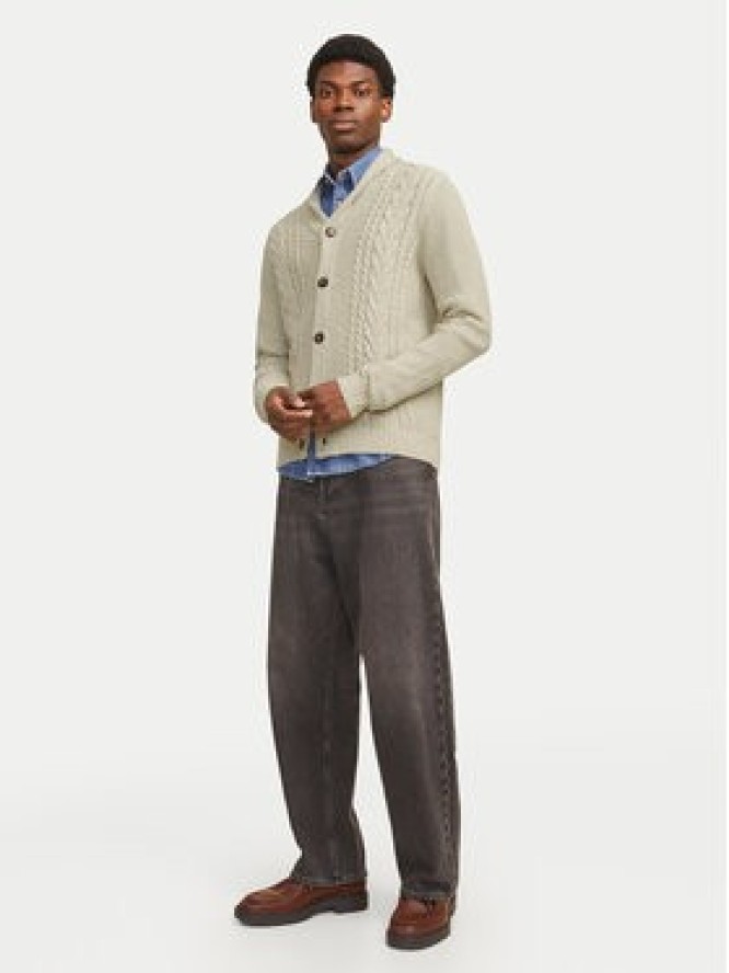 Jack & Jones Kardigan Craig 12258484 Écru Regular Fit