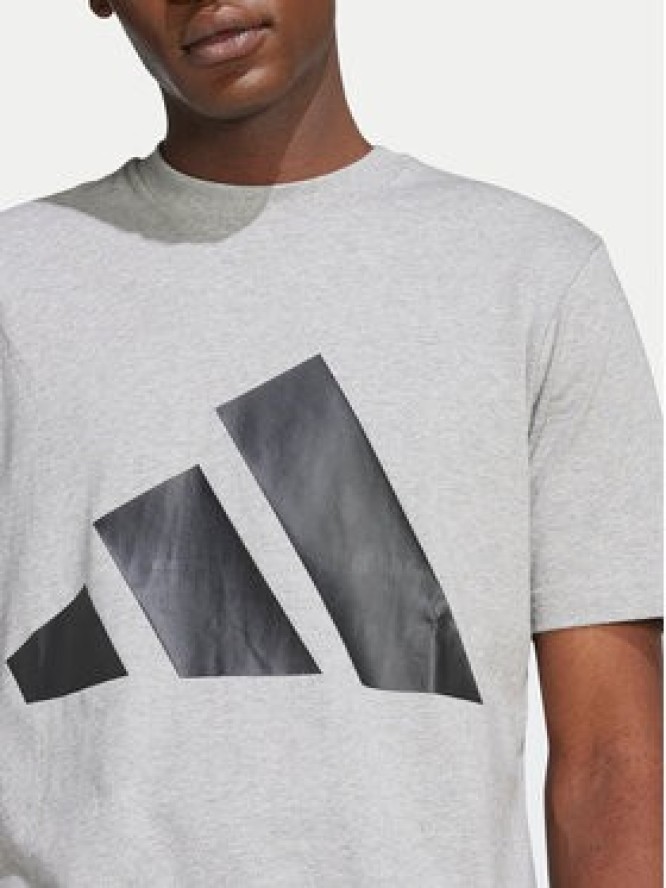 adidas T-Shirt Essentials Big Logo JE8948 Szary Regular Fit