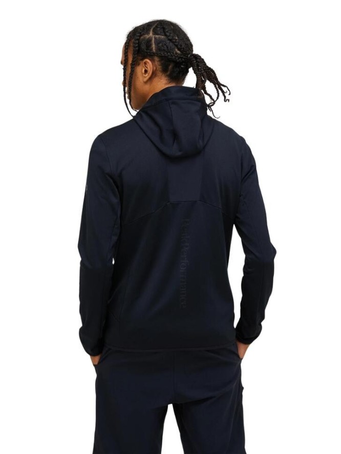 Bluza Peak Performance męska Utility Light Zip Hood czarna - XXL