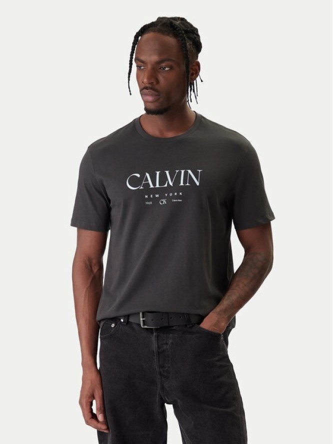 Calvin Klein T-Shirt LV04RE807G Szary Regular Fit