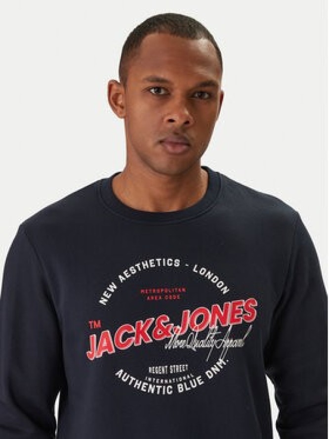 Jack & Jones Bluza Logo 12288925 Granatowy Regular Fit