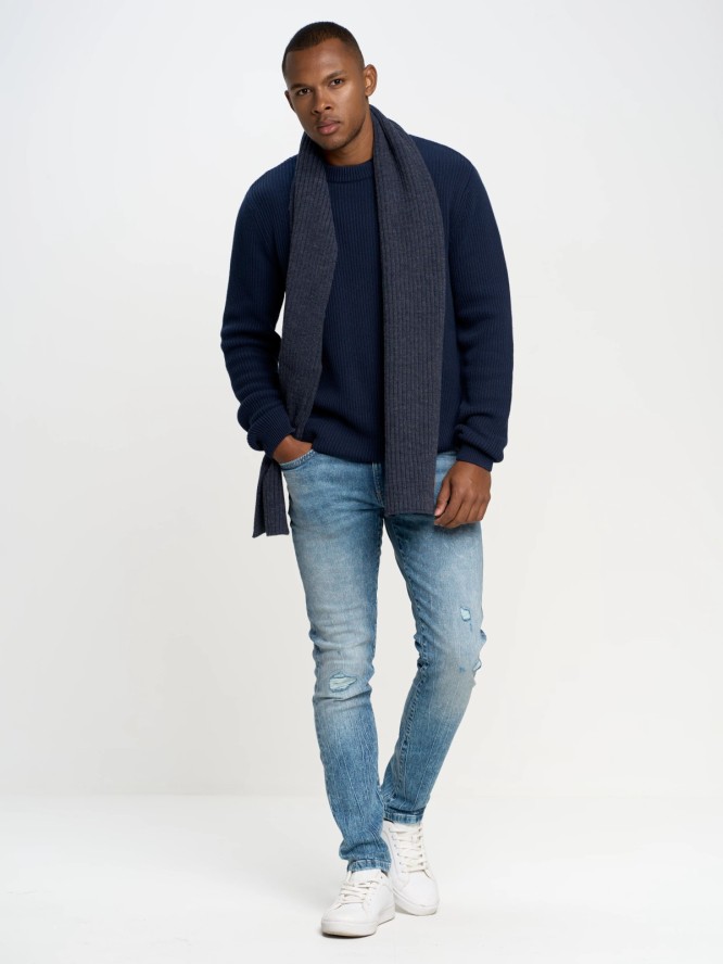 Szalik męski granatowy Berys 403/ Bery 403