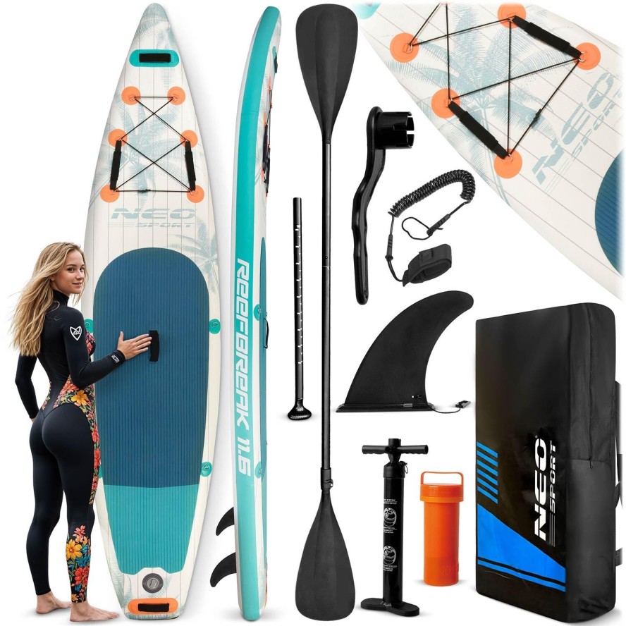 Deska SUP do pływania Neo-sport Reefbreak pompowana Stand Up Paddle 350cm zestaw