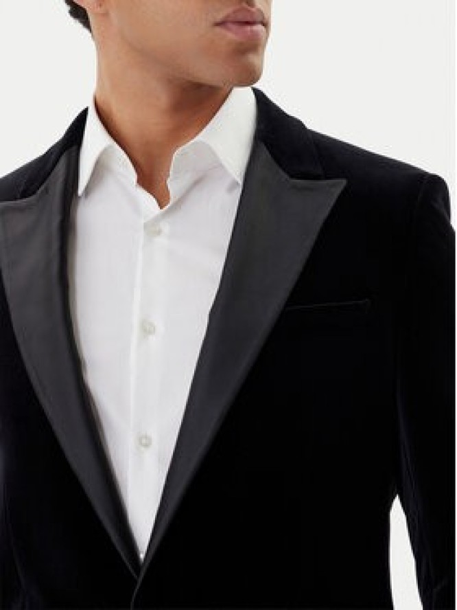 HUGO Marynarka Henry254E1X 50549032 Czarny Slim Fit