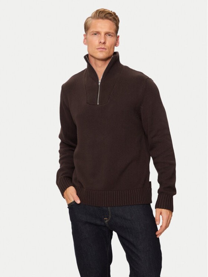 Jack & Jones Sweter Frederiksberg 12262055 Brązowy Loose Fit