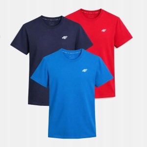 KOMPLET KOSZULEK MĘSKICH 4F ZESTAW 3PAK T-SHIRT TTSHM3341