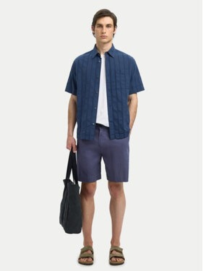 Selected Homme Szorty materiałowe 16097541 Fioletowy Loose Fit