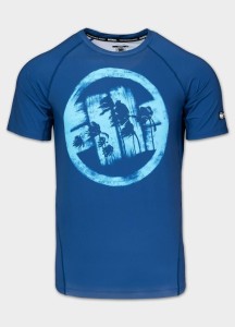 Męski Rashguard krótki PITBULL treningowa techniczna koszulka LOGO PALMS
