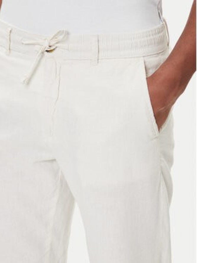 Lindbergh Spodnie materiałowe 30-008003 Biały Tapered Fit
