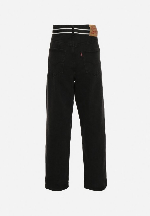 Czarne Jeansy z Szerokimi Nogawkami i Wysokim Stanem Arikia