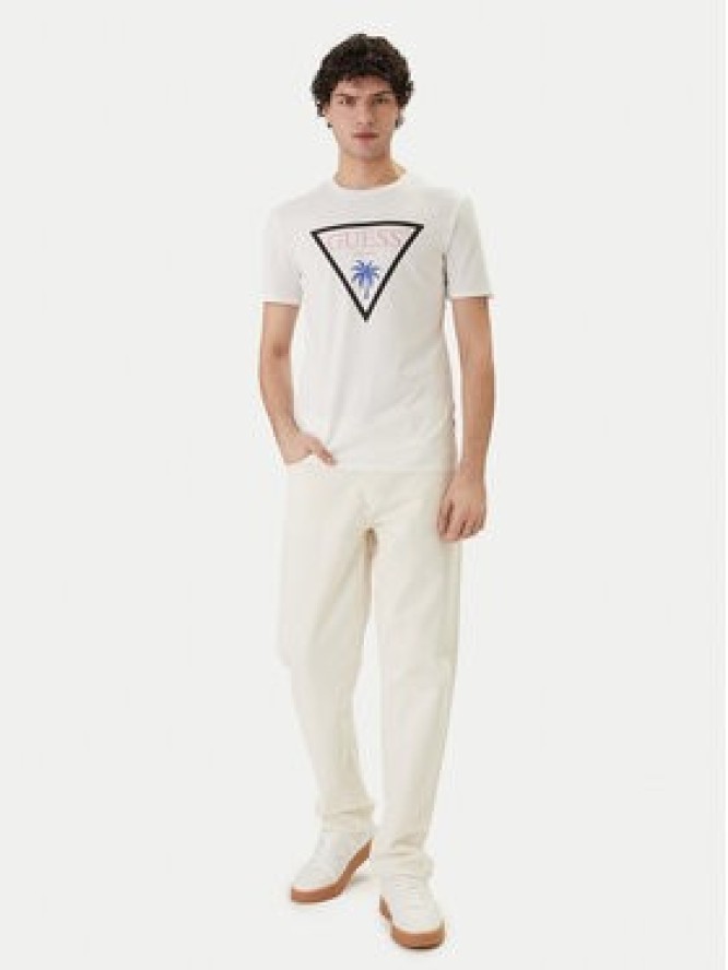 Guess T-Shirt F6GI09 J1314 Biały Slim Fit