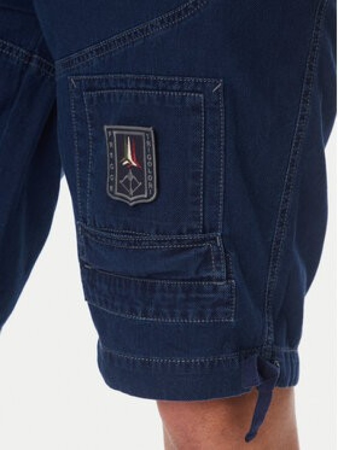 Aeronautica Militare Szorty jeansowe 251BE252CT3507 Granatowy Regular Fit