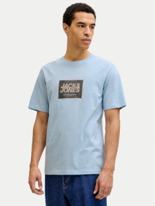 Jack & Jones T-Shirt Jjrain Tee Ss Crew Neck 12288097 Błękitny Regular Fit
