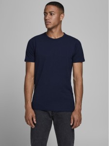 Jack & Jones T-Shirt Basic 12058529 Granatowy Stretch Fit