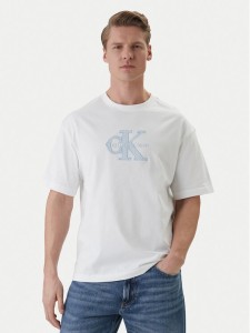 Calvin Klein Jeans T-Shirt LV04RF819G Biały Regular Fit