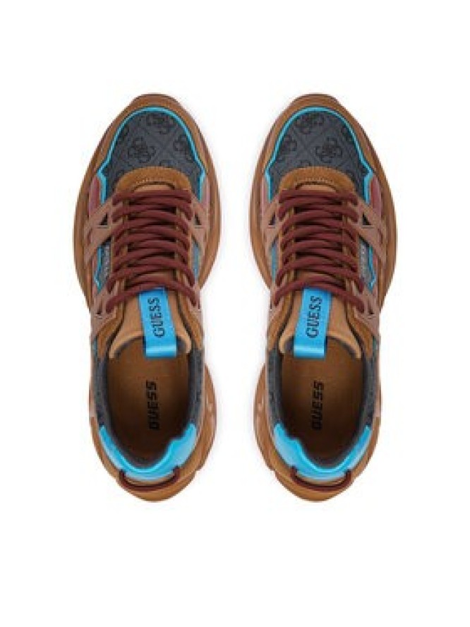 Guess Sneakersy FMFUNO FAL12 Brązowy