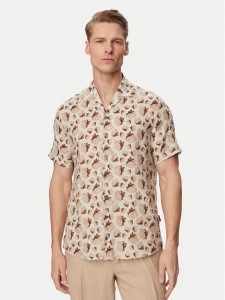 Bugatti Koszula 9253-18908E Beżowy jasny Regular Fit