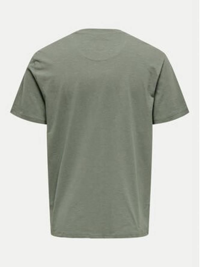 Only & Sons T-Shirt 22025286 Zielony Regular Fit