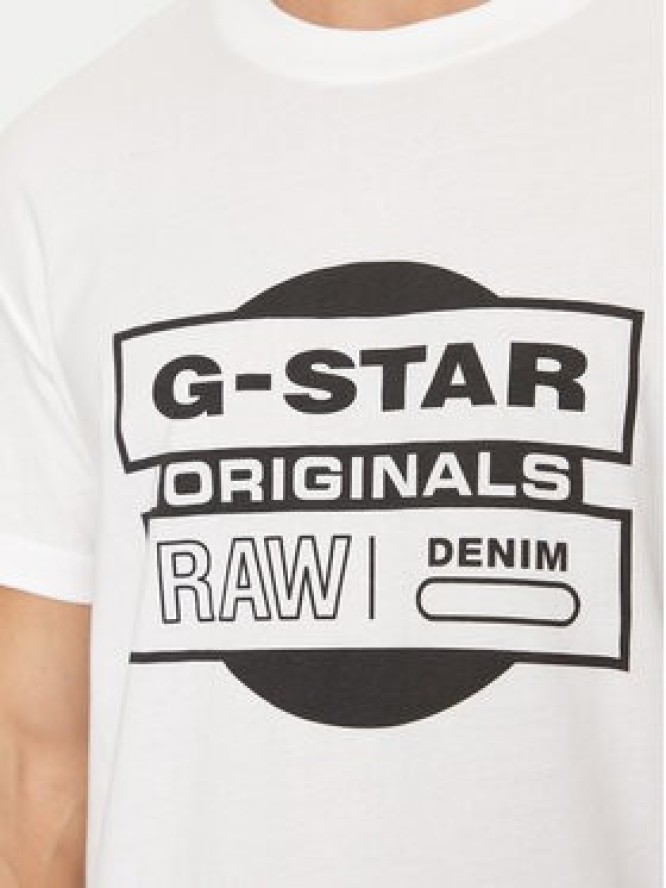 G-Star Raw T-Shirt Originals D25443-8415 Biały Regular Fit