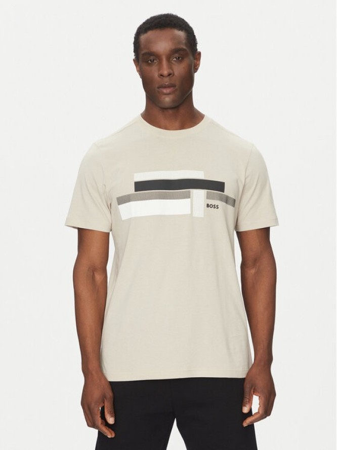 BOSS T-Shirt Glamping 50538923 Beżowy Relaxed Fit