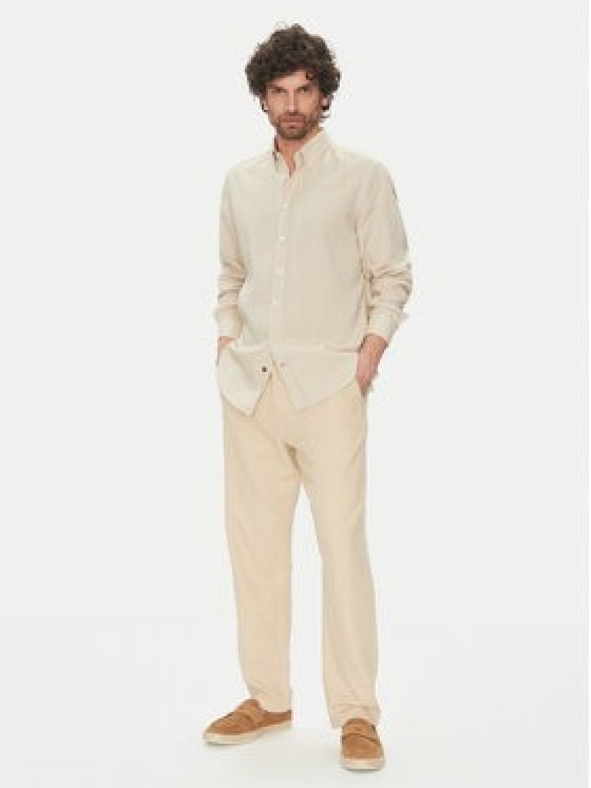 Hechter Paris Koszula 60356 151600 Beżowy Regular Fit