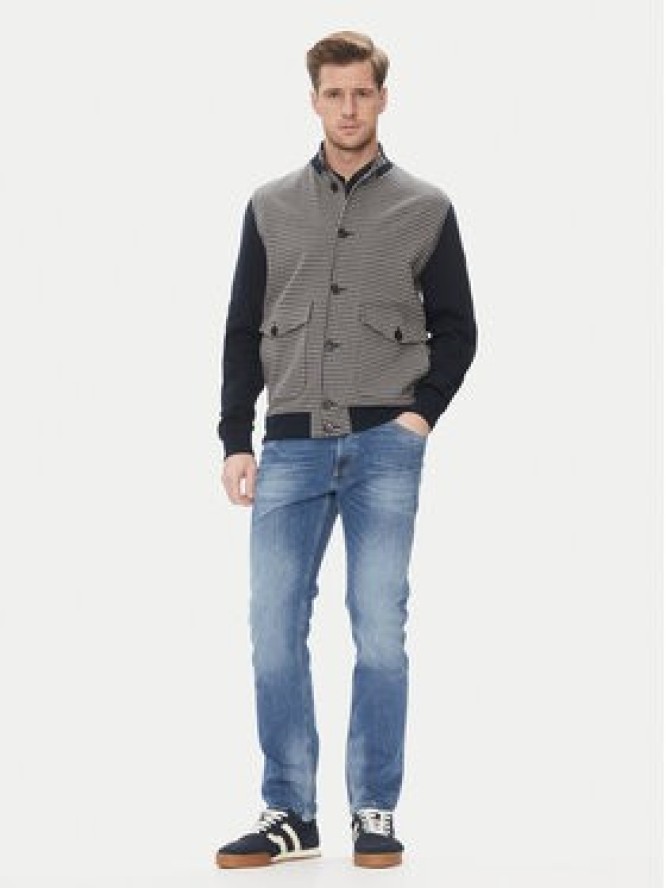 Bugatti Bluza 8750 75173C Granatowy Regular Fit