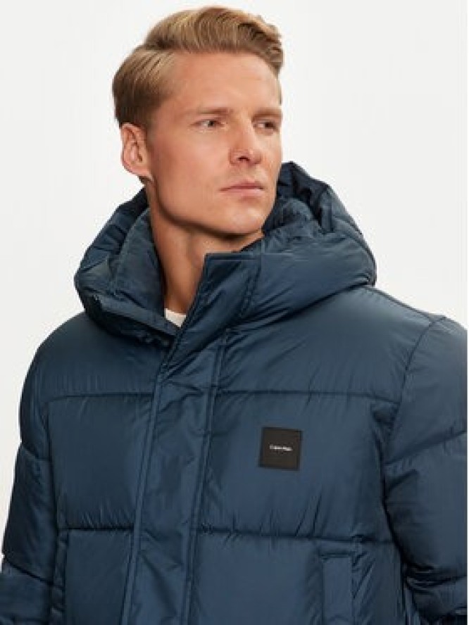 Calvin Klein Płaszcz zimowy K10K113465 Niebieski Regular Fit