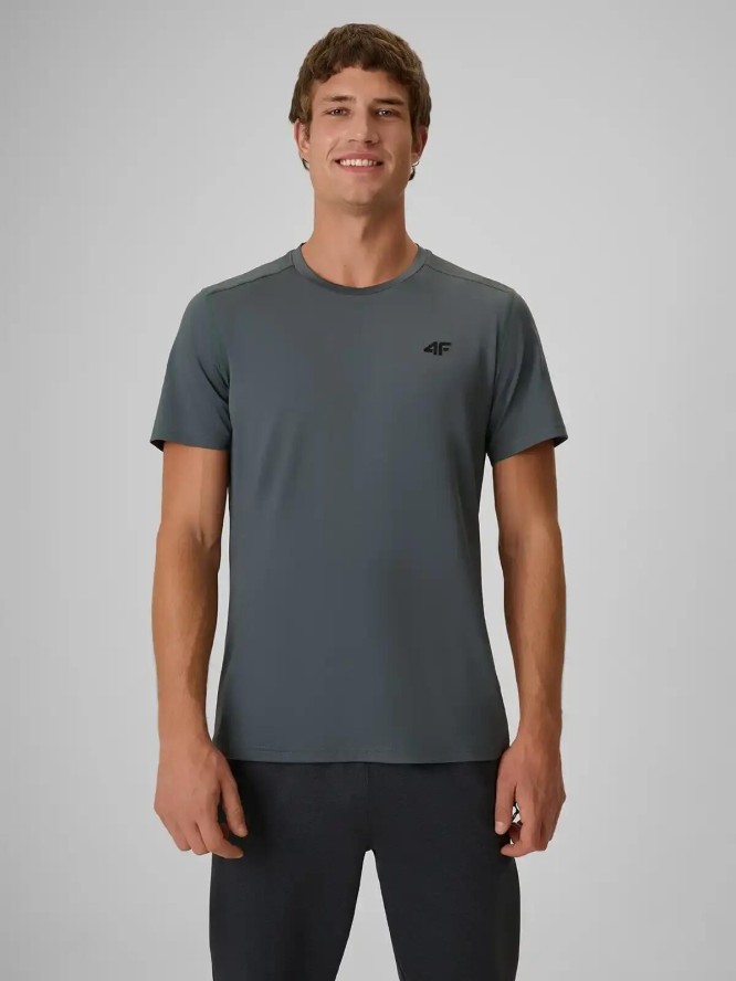 T-shirt treningowy z wykończeniem szybkoschnącym męski 4F 4FWAW26TFTSM2355