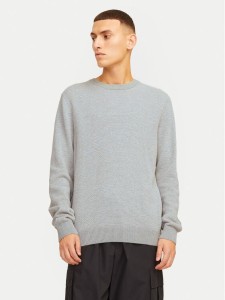 Jack & Jones Sweter Globe 12258139 Szary Regular Fit