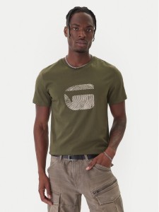G-Star Raw T-Shirt Finger Print Burger D26041-C506 Biały Regular Fit