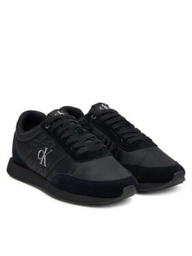 Calvin Klein Sneakersy Retro Runner Ess Mix Mat YM0YM01361 Czarny