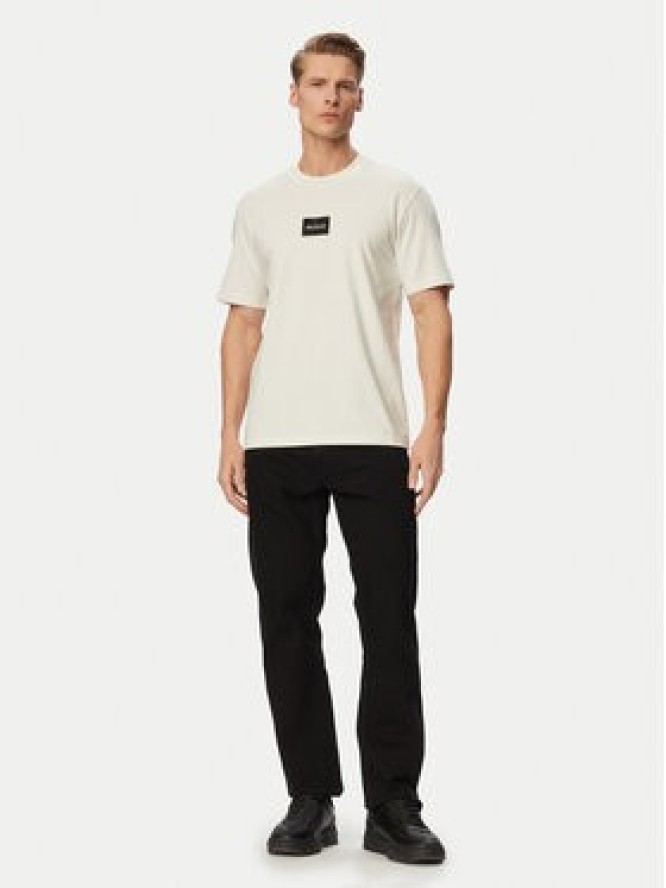 HUGO T-Shirt Dumeon 50557445 Kremowy Regular Fit