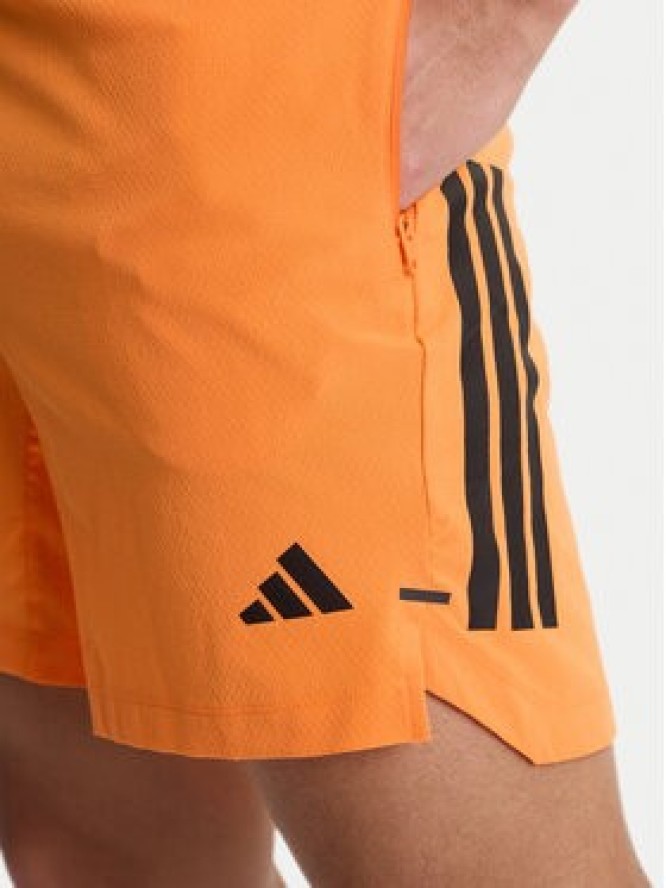 adidas Szorty sportowe D4T PrimeLift 3 Stripes KA1197 Pomarańczowy Regular Fit