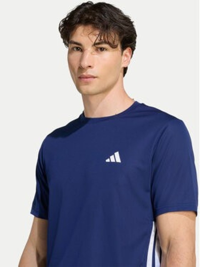 adidas Koszulka techniczna Workout Essentials Base 3-Stripes KD0701 Granatowy Regular Fit