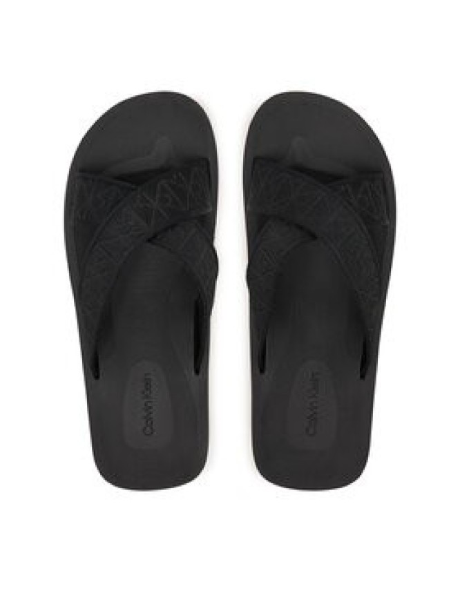Calvin Klein Klapki Ess Diecut Xcross Wb Aop HM0HM02093 Czarny