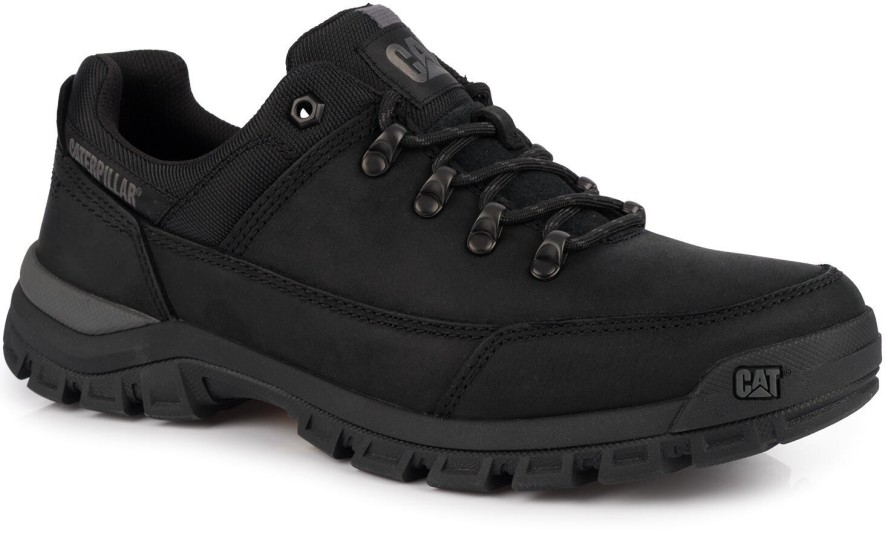 Męskie półbuty czarne skórzane CATERPILLAR CAT THRESHOLD HIKER LOW