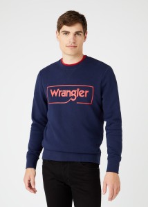 WRANGLER FRAME LOGO SWS MĘSKA BLUZA NAVY W6H1HA114 112146193