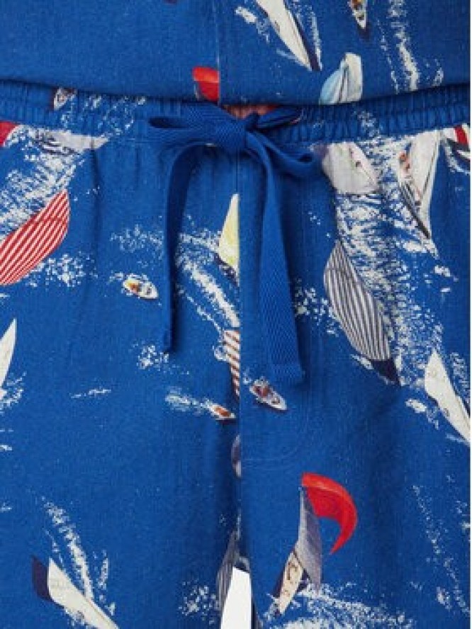 Tommy Jeans Szorty materiałowe Aop Co Slub DM0DM23240 Niebieski Regular Fit