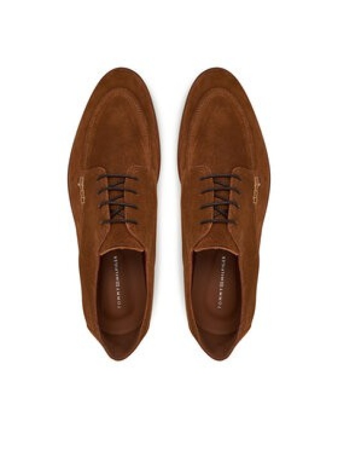 Tommy Hilfiger Półbuty Hilfiger Thunit Suede M Toe Shoe FM0FM05468 Brązowy