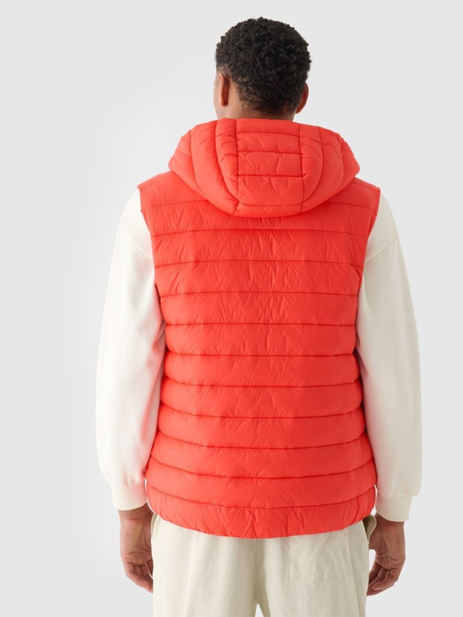 4F Bezrękawnik puchowy z wypełnieniem syntetycznym męski - czerwona S