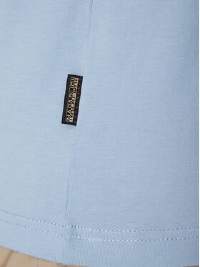 Napapijri T-Shirt Iaato NP0A4HFZ Błękitny Regular Fit