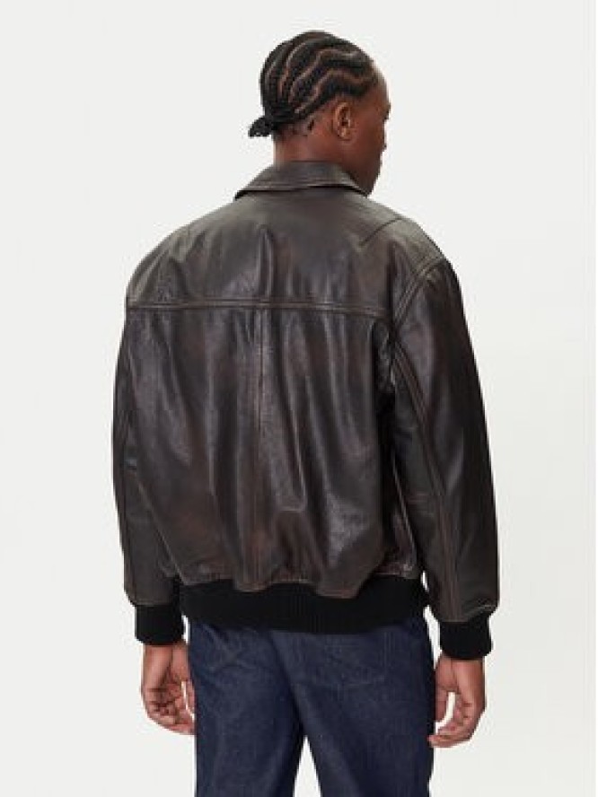 HUGO Kurtka skórzana Laviat 50541865 Brązowy Regular Fit