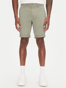 Tommy Jeans Szorty materiałowe Scanton DM0DM21950 Zielony Slim Fit