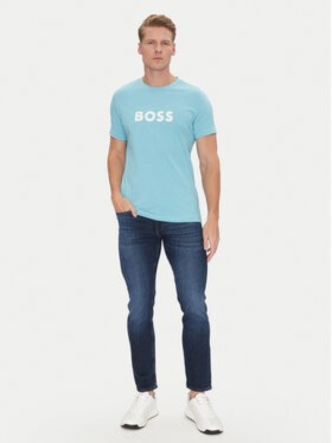 BOSS T-Shirt 50491706 Niebieski Regular Fit