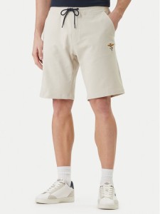 Aeronautica Militare Szorty sportowe 261BF0032UF00674 Beżowy Regular Fit