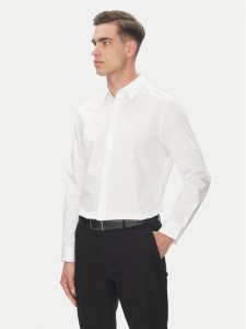 Calvin Klein Koszula LV04LB148G Biały Slim Fit
