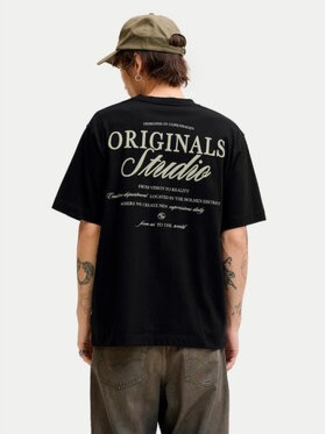 Jack & Jones T-Shirt Norrebro Typo 12282898 Czarny Regular Fit