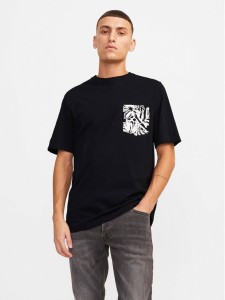 Jack & Jones T-Shirt Lafayette 12250435 Czarny Standard Fit