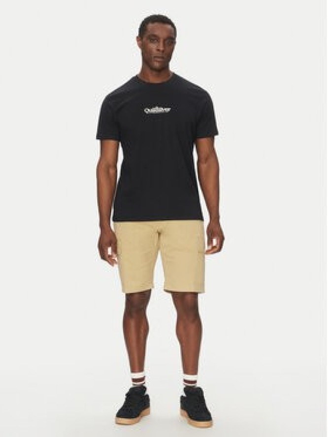 Quiksilver T-Shirt EQYZT08062 Czarny Regular Fit