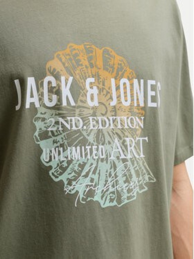 Jack & Jones T-Shirt Gradient Print 12288094 Szary Regular Fit